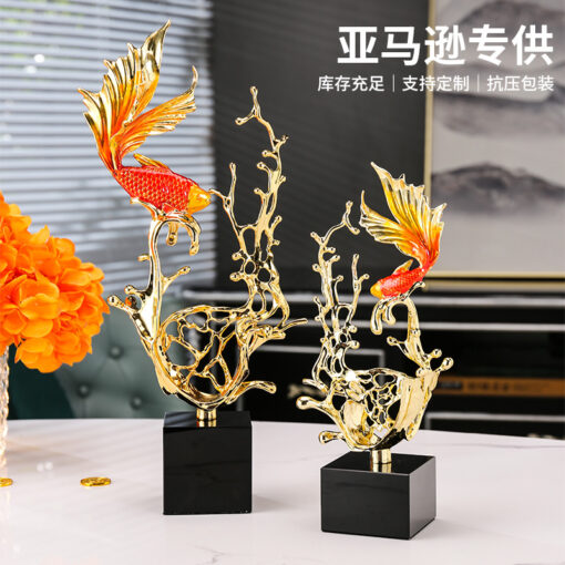 Décor sóng nước cá vàng S 1