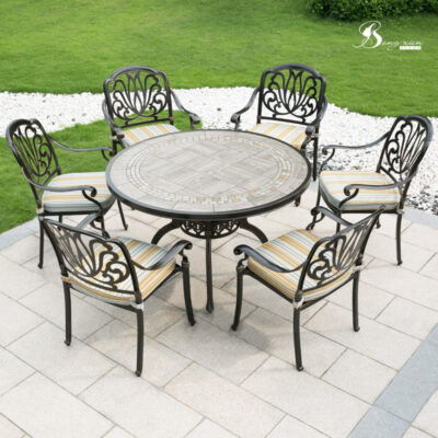 Bàn Ghế Nhôm Đúc Đẹp, Bền, Sang Trọng Tại TP Vinh – Có Sẵn Tại Bông Xiên Decor 1