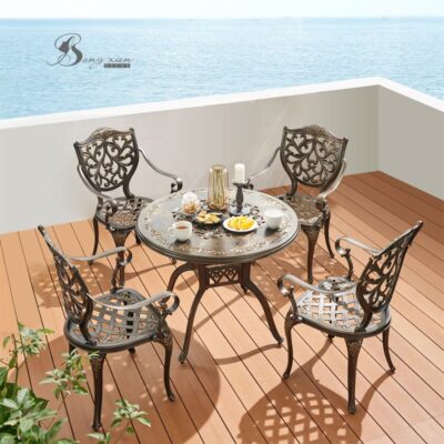 Bàn Ghế Nhôm Đúc Đẹp, Bền, Sang Trọng Tại TP Vinh – Có Sẵn Tại Bông Xiên Decor 5