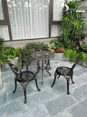 Bàn Ghế Nhôm Đúc Đẹp, Bền, Sang Trọng Tại TP Vinh – Có Sẵn Tại Bông Xiên Decor 11