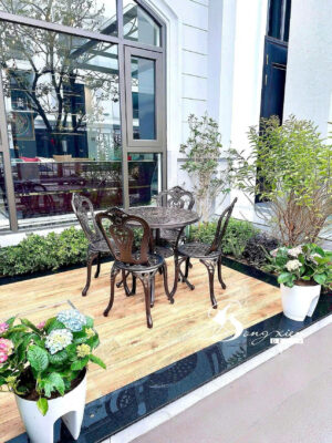 Bàn Ghế Nhôm Đúc Đẹp, Bền, Sang Trọng Tại TP Vinh – Có Sẵn Tại Bông Xiên Decor 13