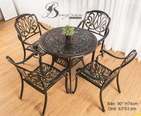 Địa Chỉ Bán Bàn Ghế Nhôm Đúc Uy Tín Tại TP Vinh – Bông Xiên Decor Luxury 7